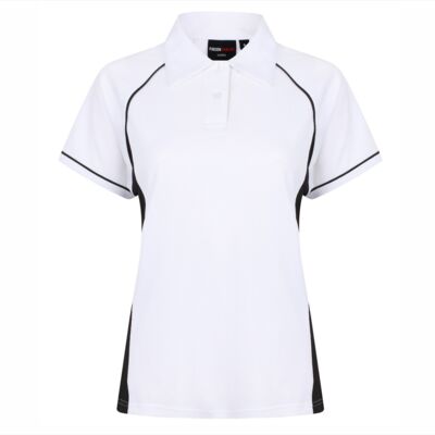Women's piped performance polo Thumbnail